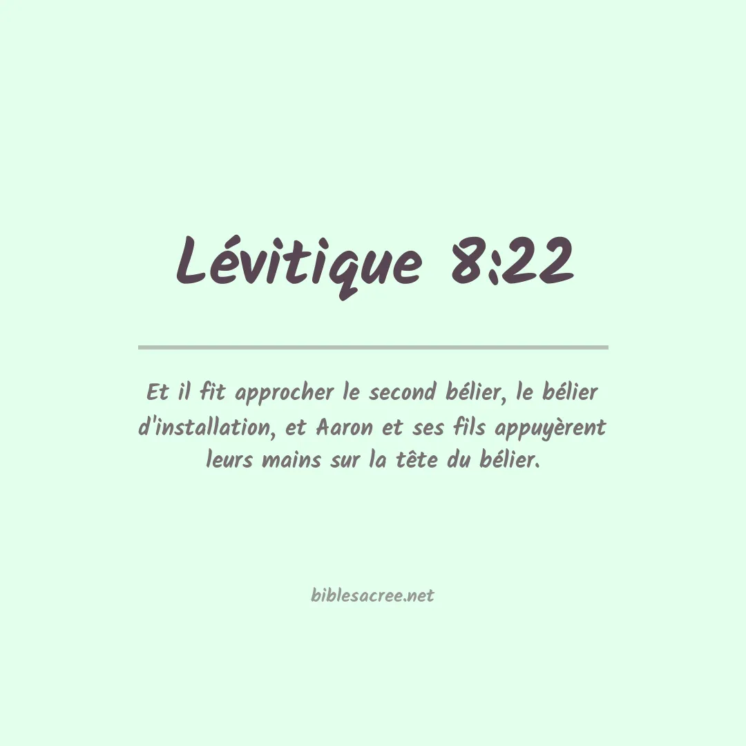 Lévitique - 8:22