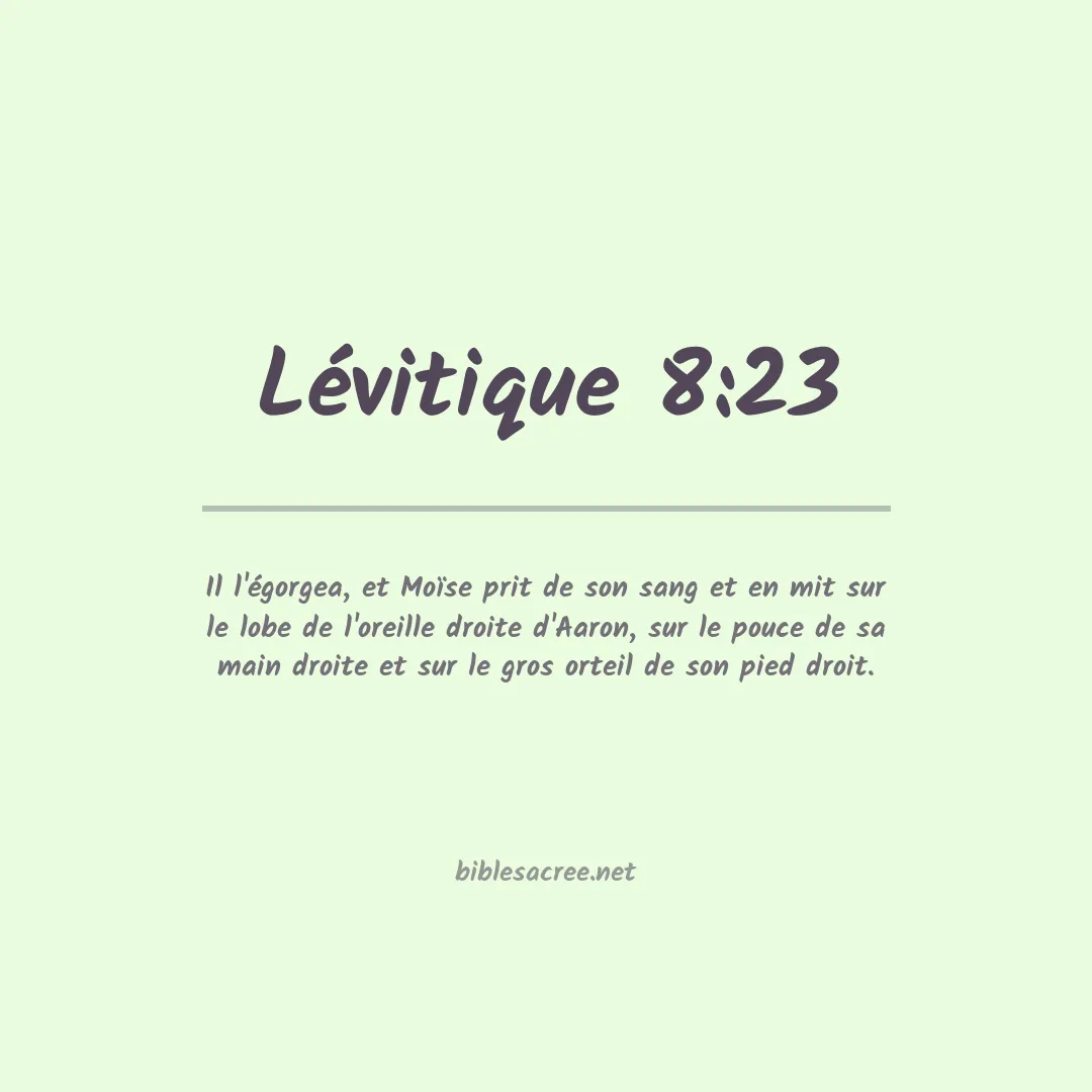 Lévitique - 8:23