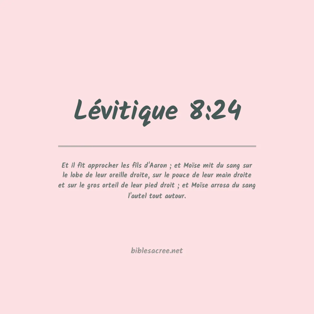 Lévitique - 8:24