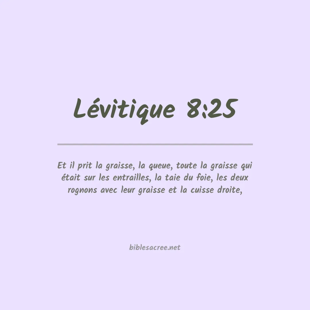 Lévitique - 8:25