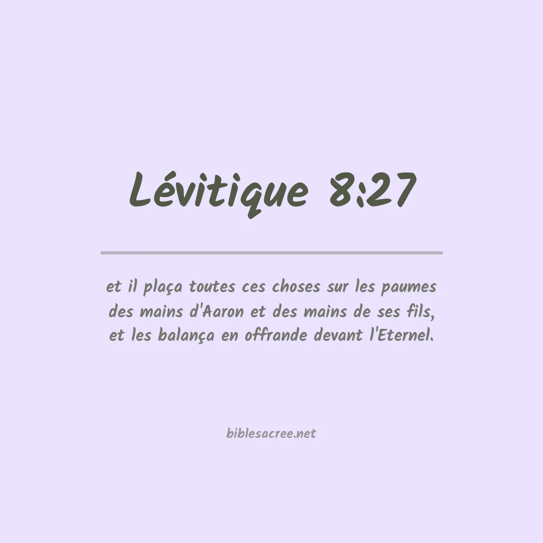 Lévitique - 8:27