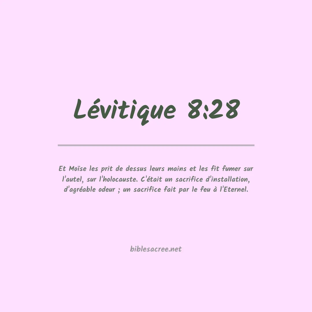 Lévitique - 8:28