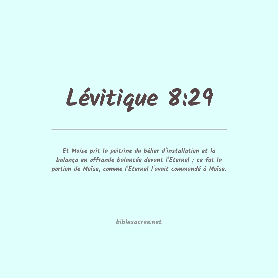 Lévitique - 8:29