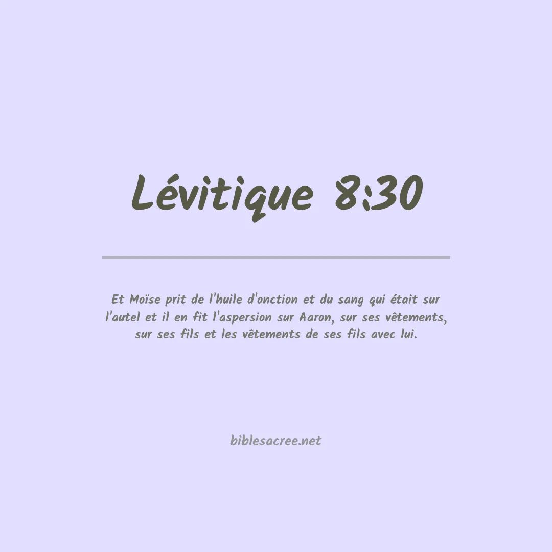 Lévitique - 8:30