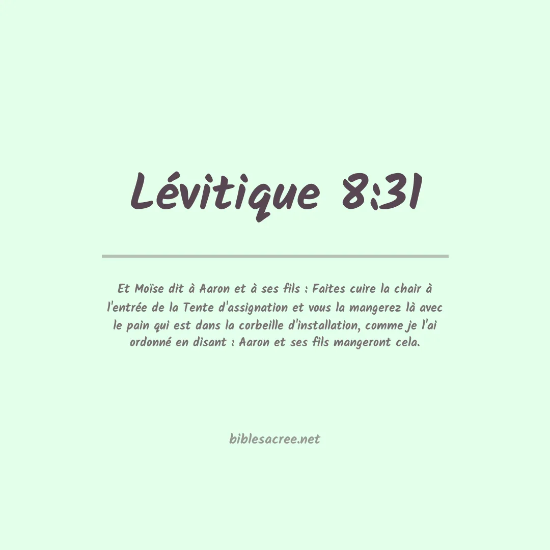 Lévitique - 8:31