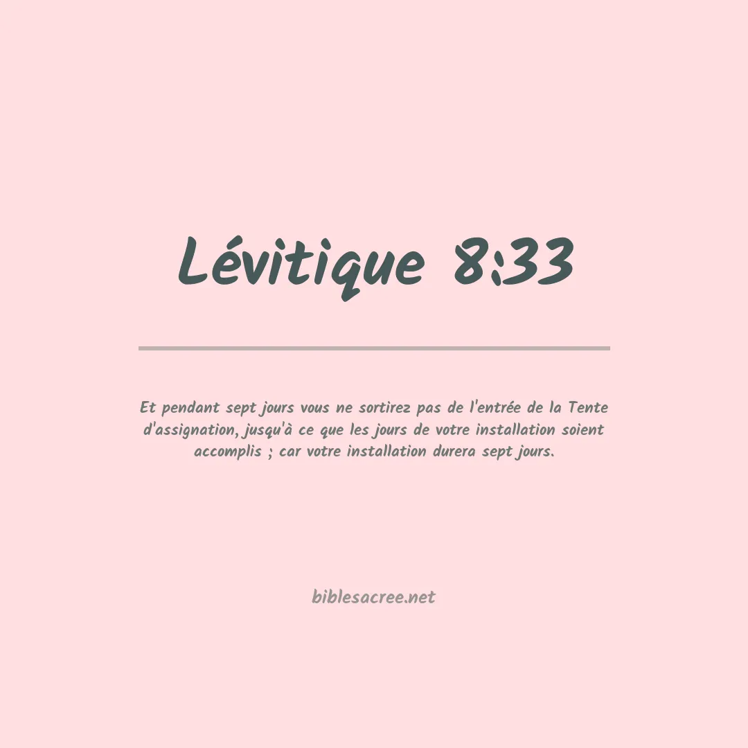 Lévitique - 8:33