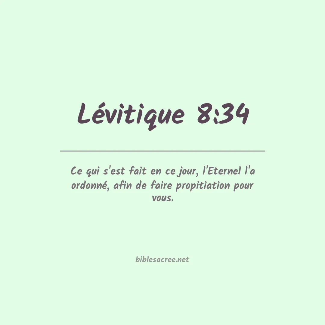 Lévitique - 8:34