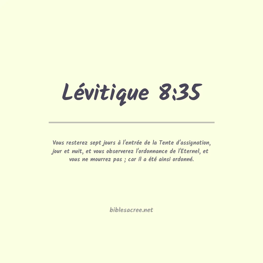 Lévitique - 8:35