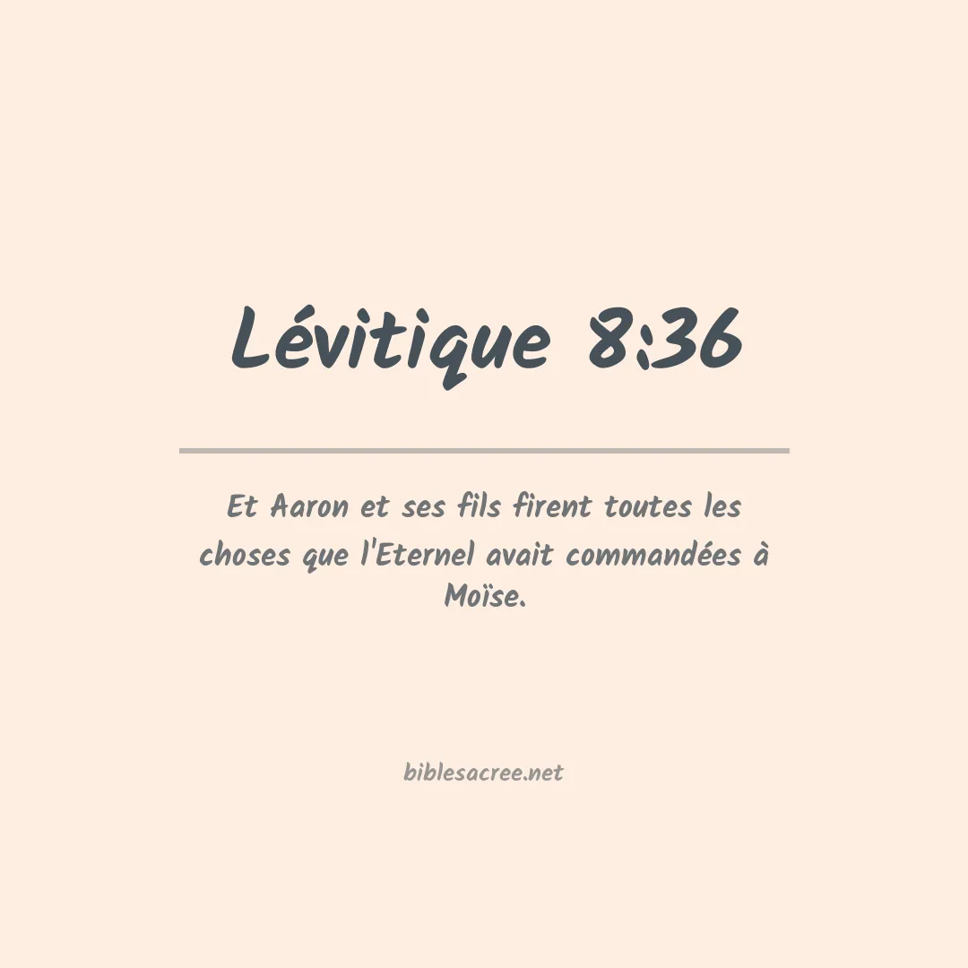 Lévitique - 8:36
