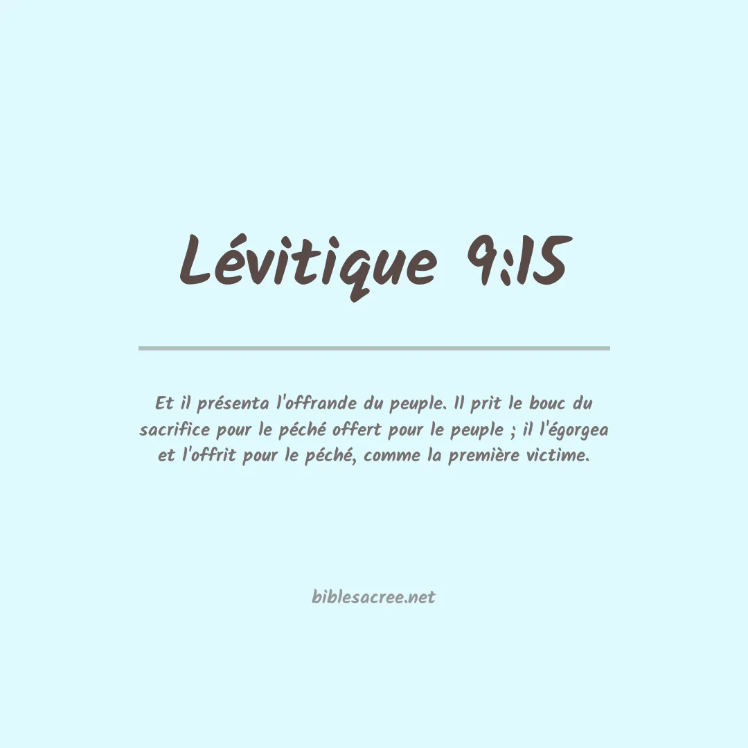 Lévitique - 9:15