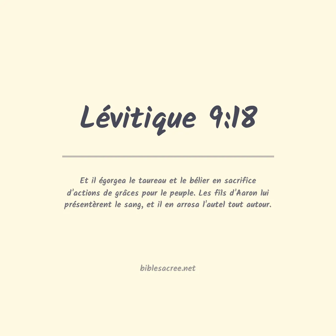 Lévitique - 9:18
