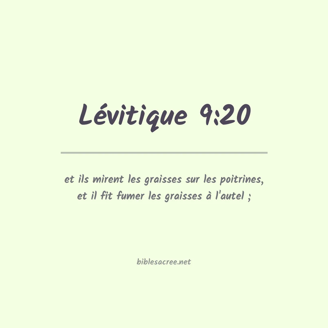 Lévitique - 9:20