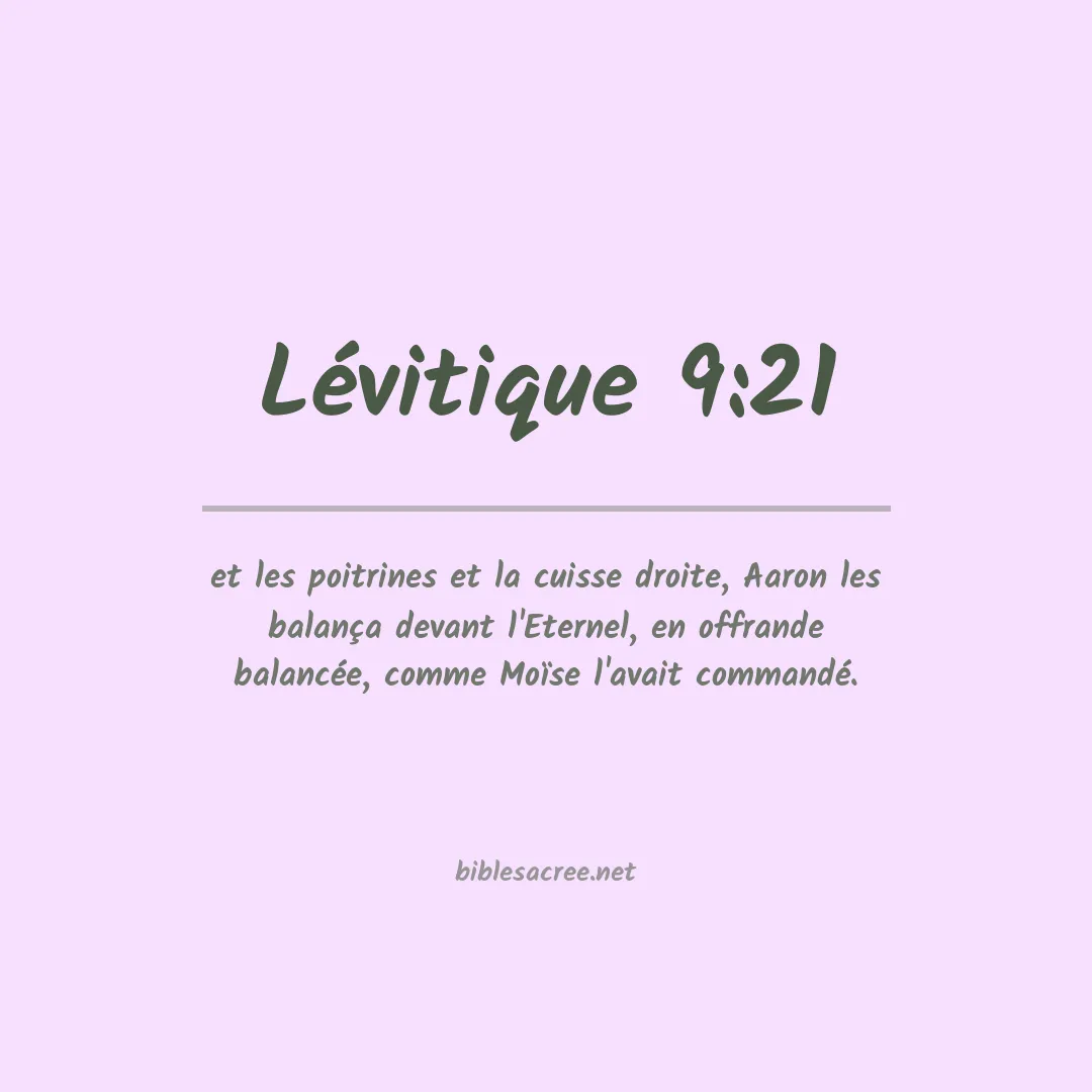 Lévitique - 9:21