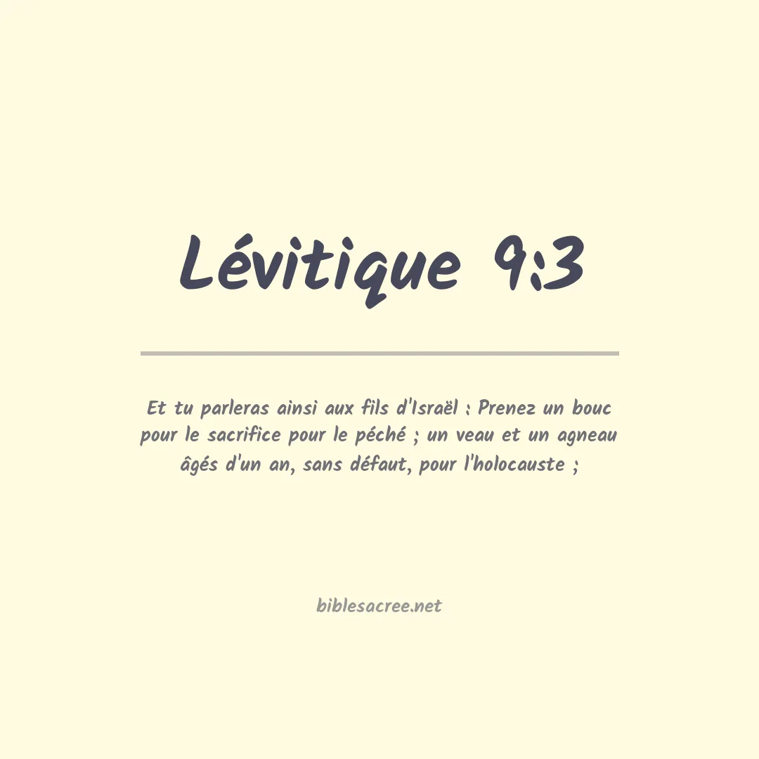 Lévitique - 9:3