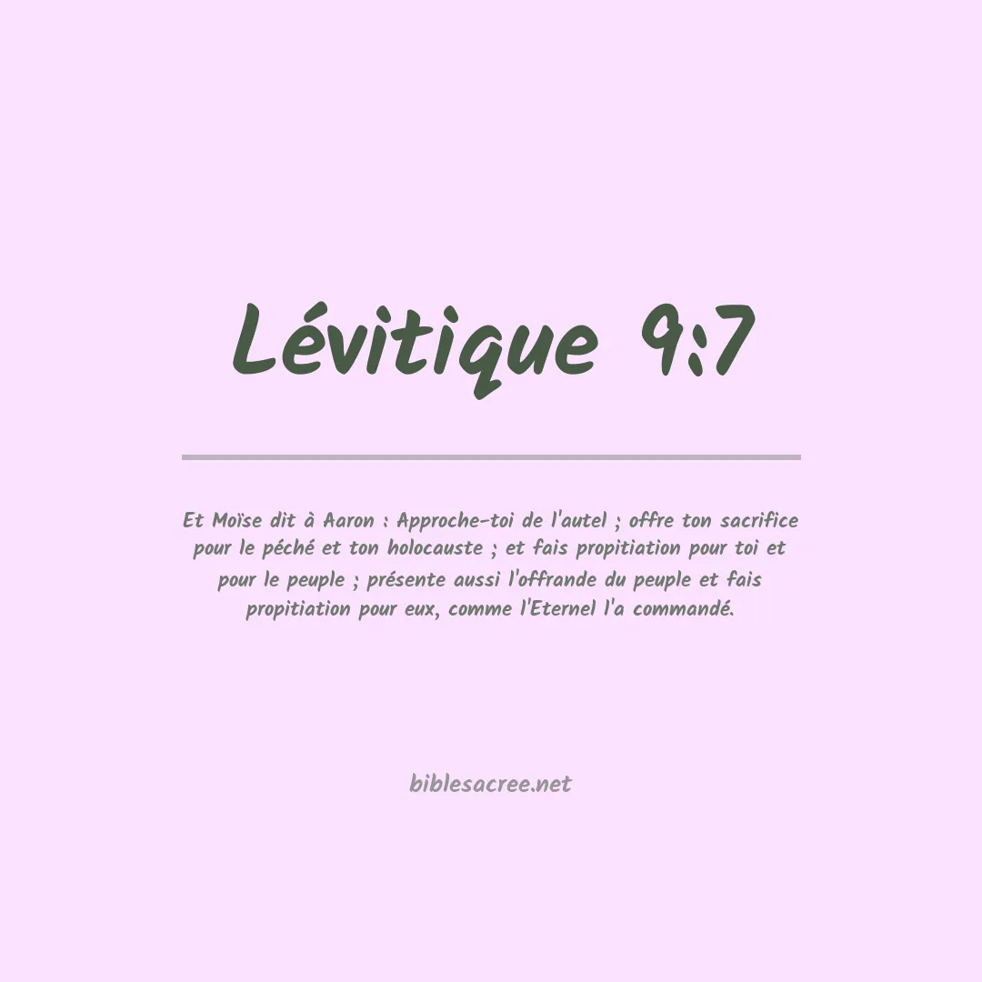 Lévitique - 9:7