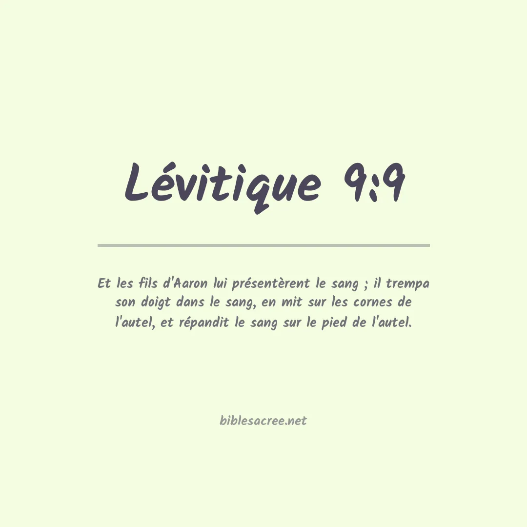 Lévitique - 9:9