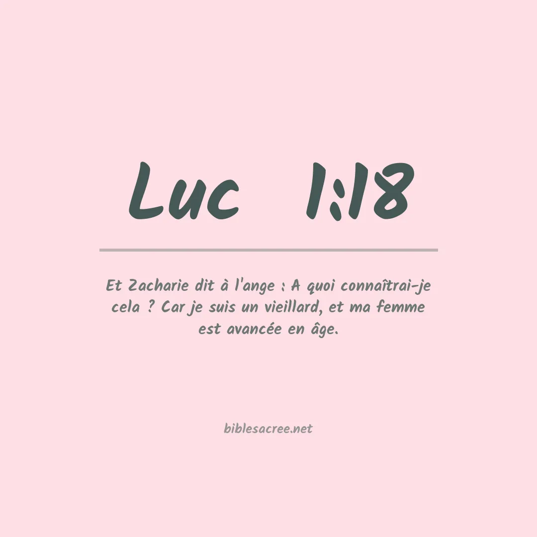 Luc  - 1:18