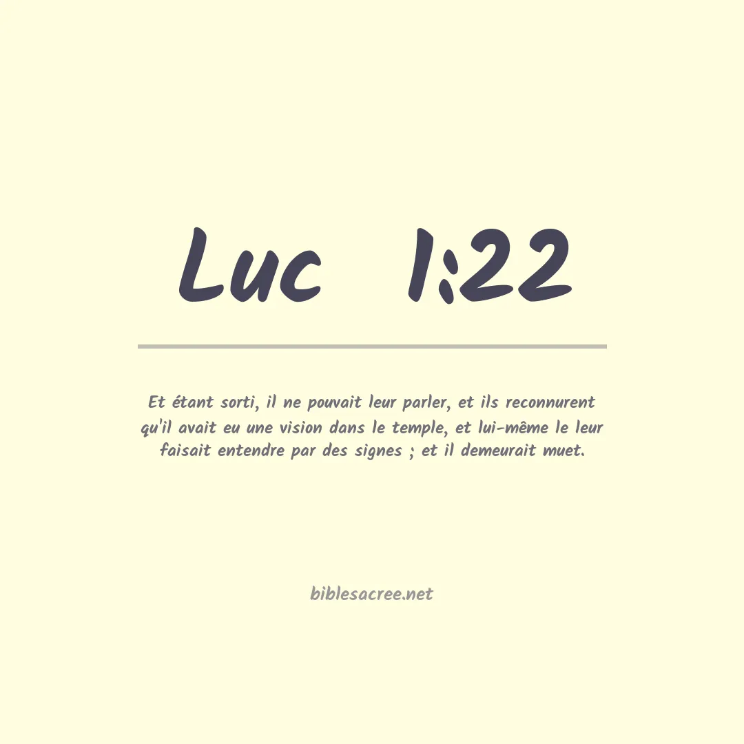 Luc  - 1:22