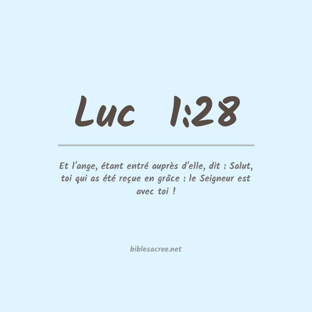 Luc  - 1:28
