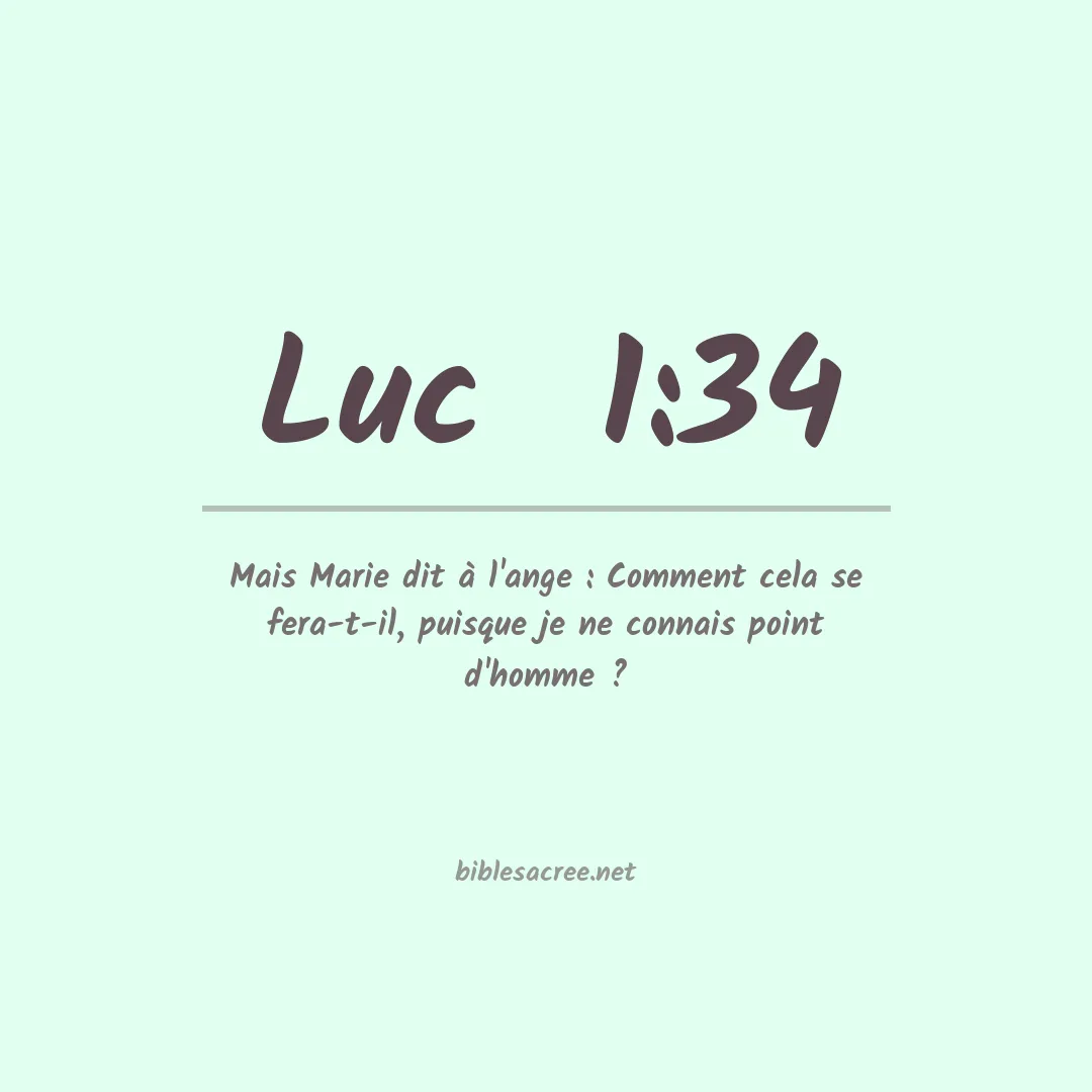 Luc  - 1:34