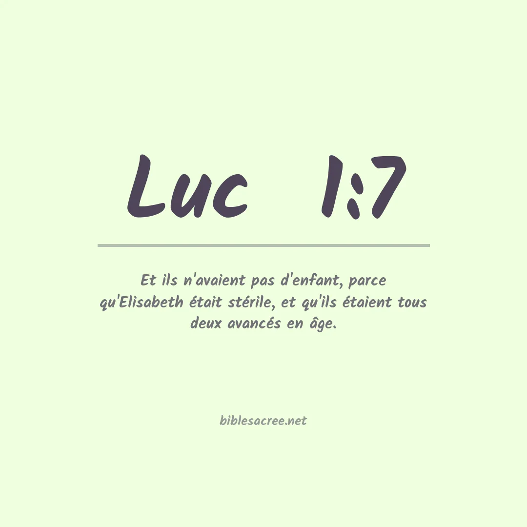 Luc  - 1:7