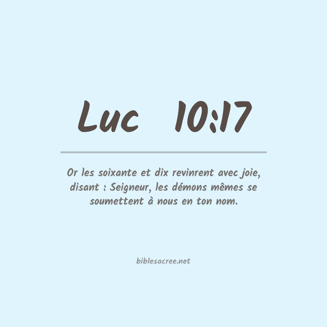 Luc  - 10:17