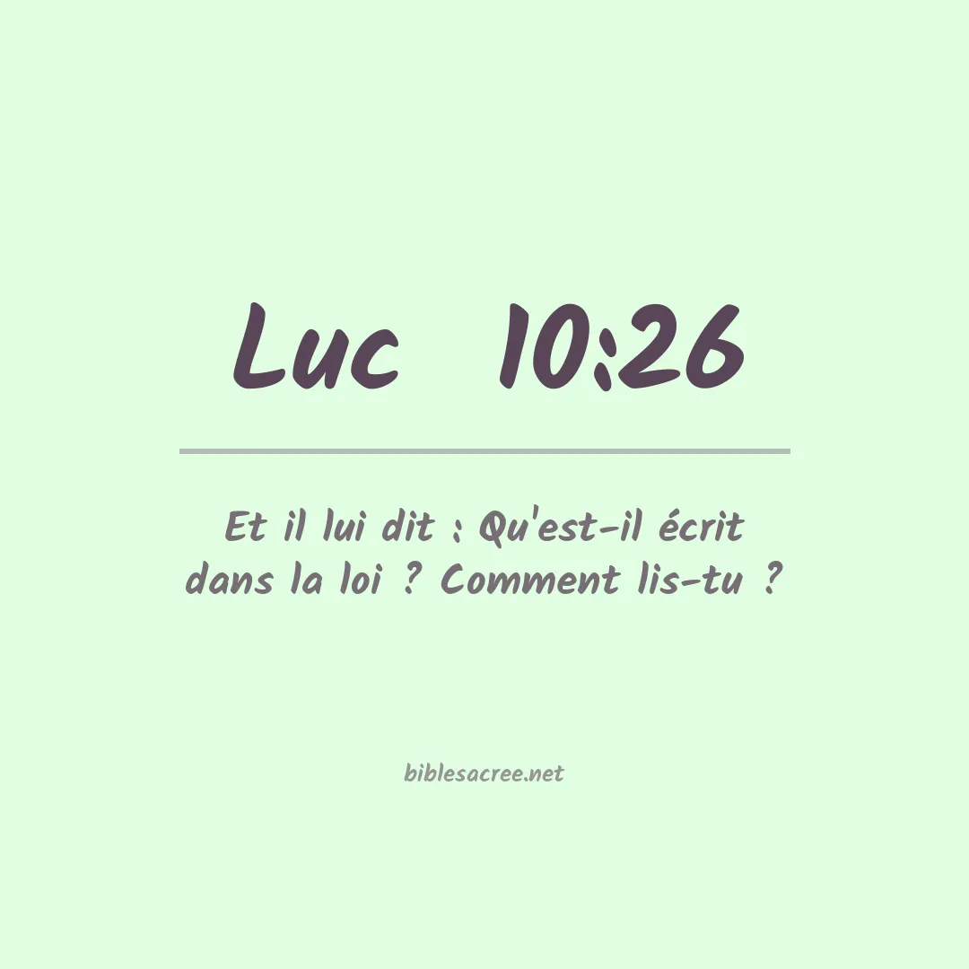 Luc  - 10:26