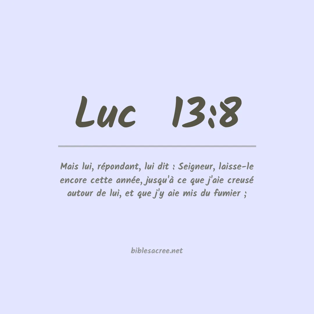 Luc  - 13:8