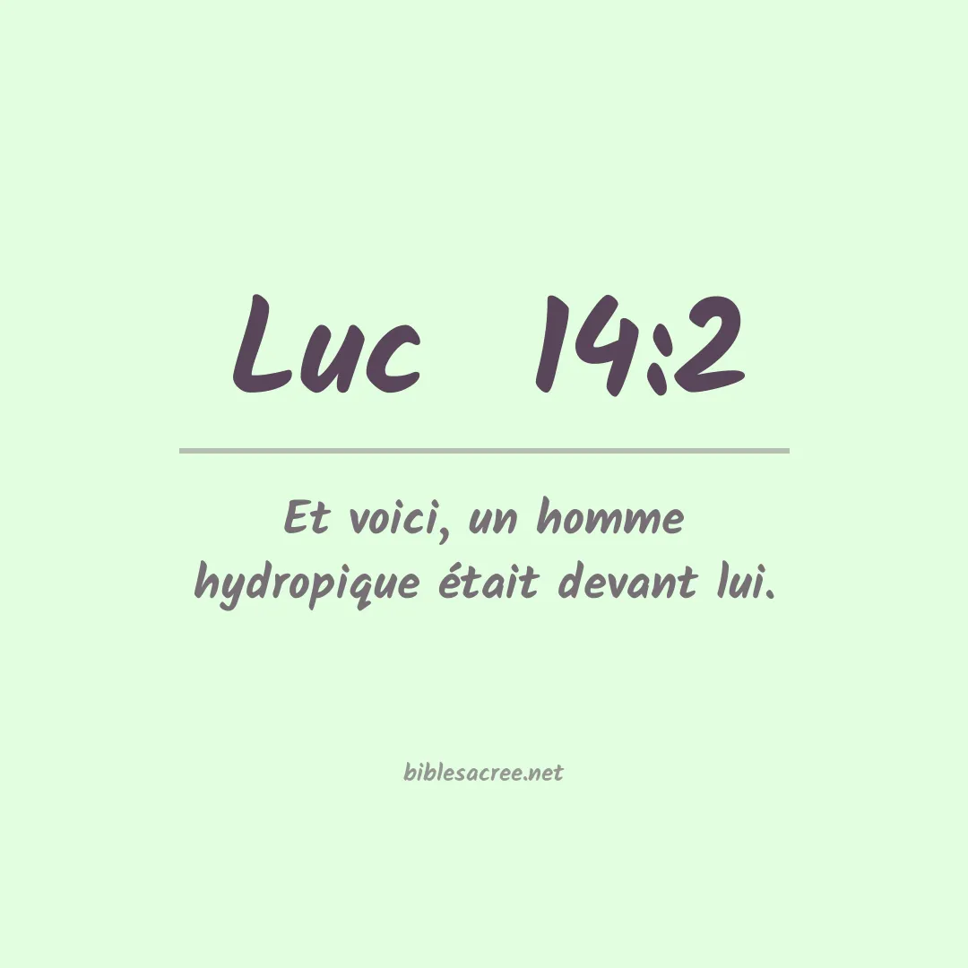 Luc  - 14:2