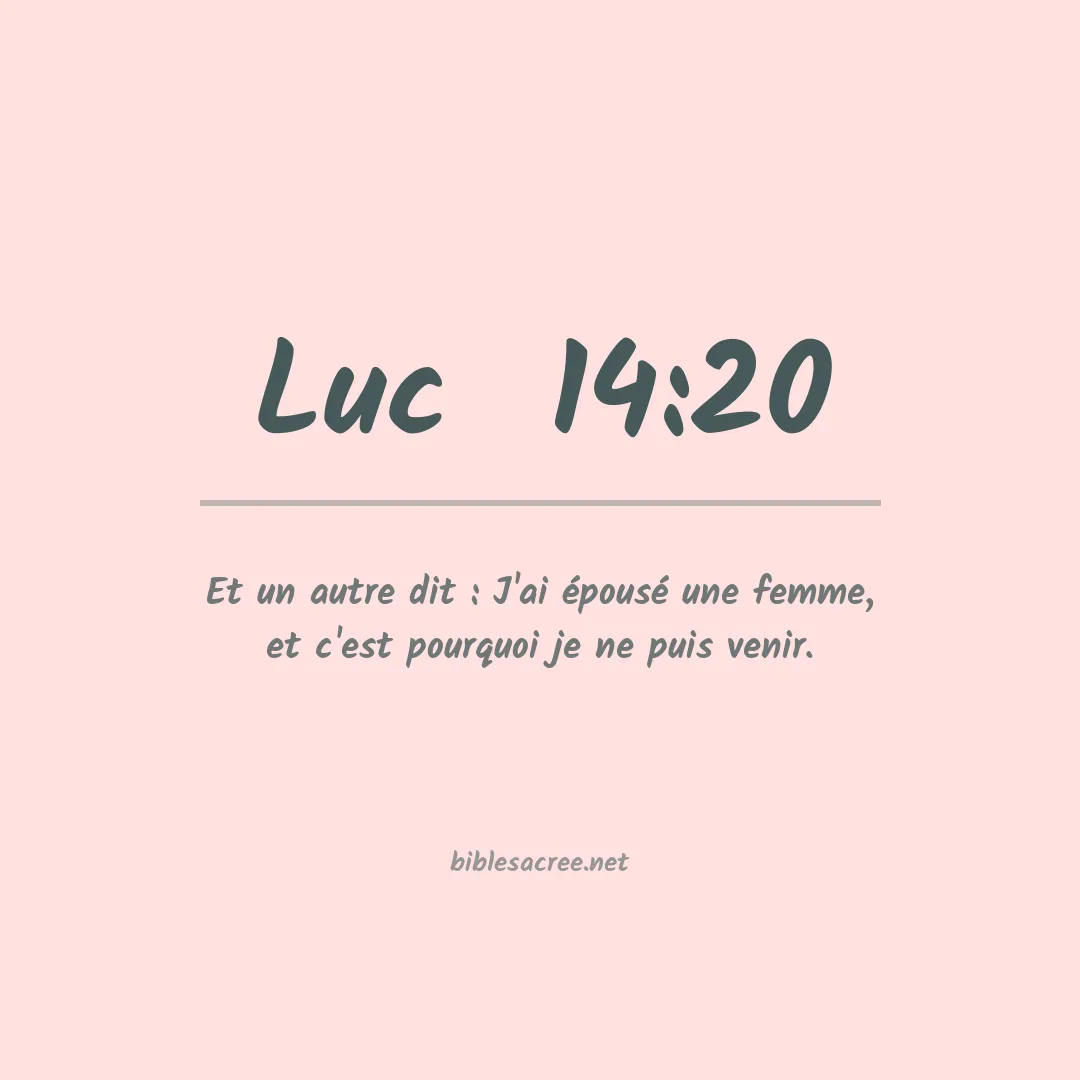 Luc  - 14:20