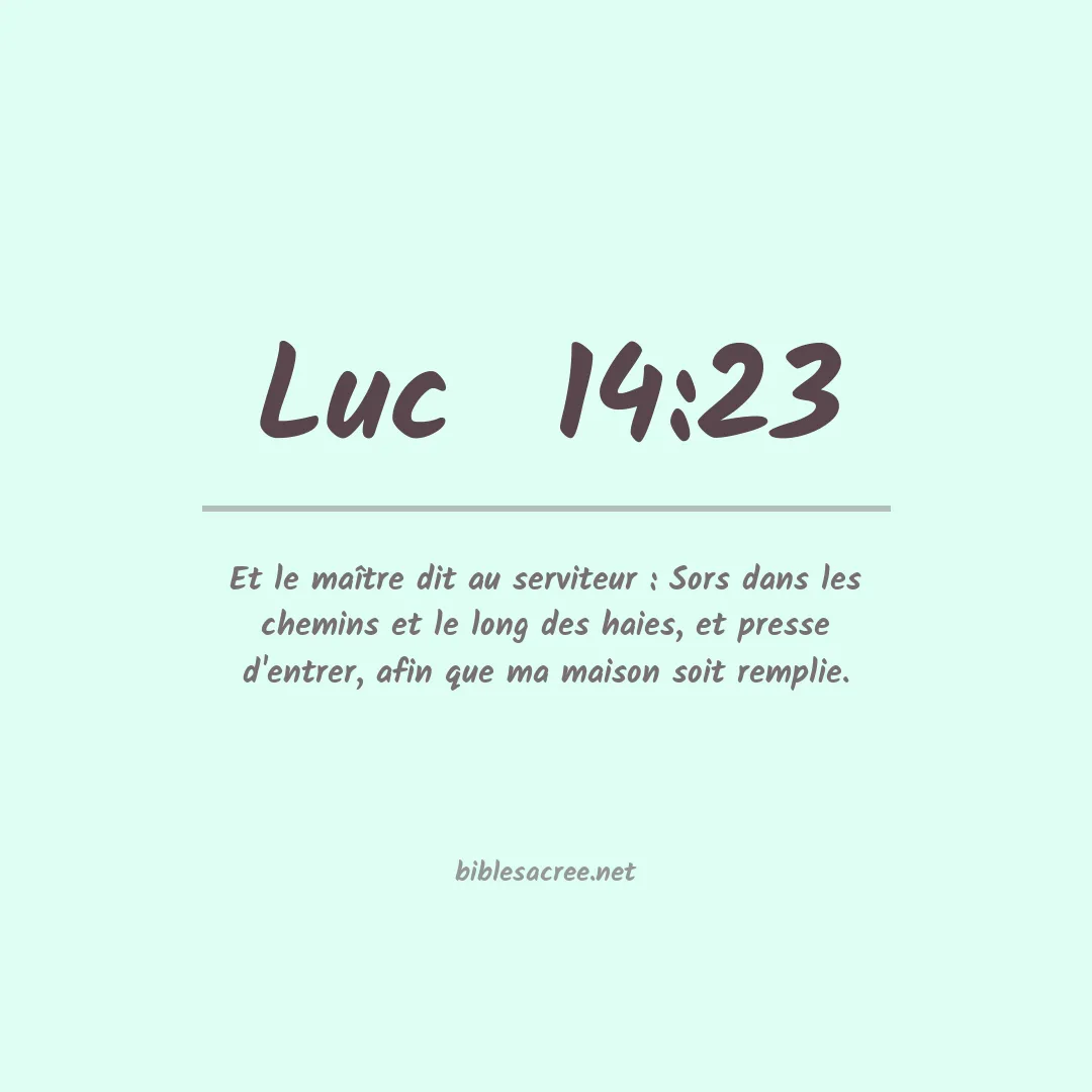 Luc - 14:23