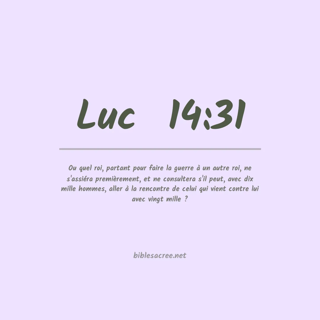Luc  - 14:31