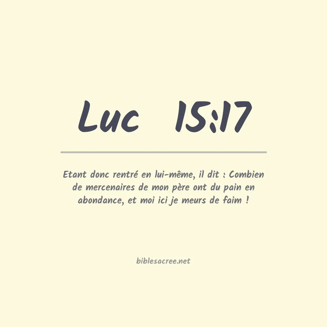 Luc  - 15:17