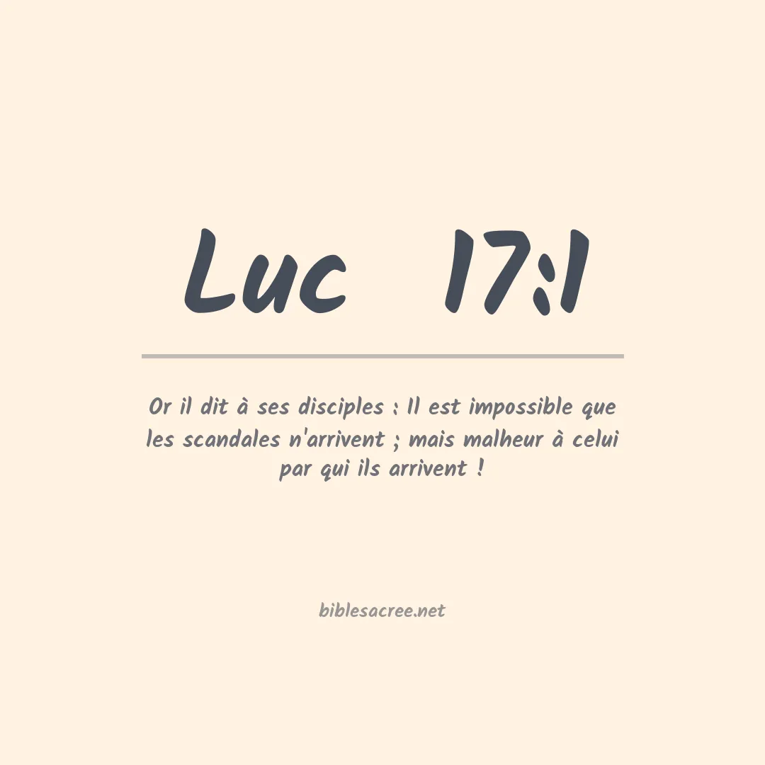 Luc  - 17:1