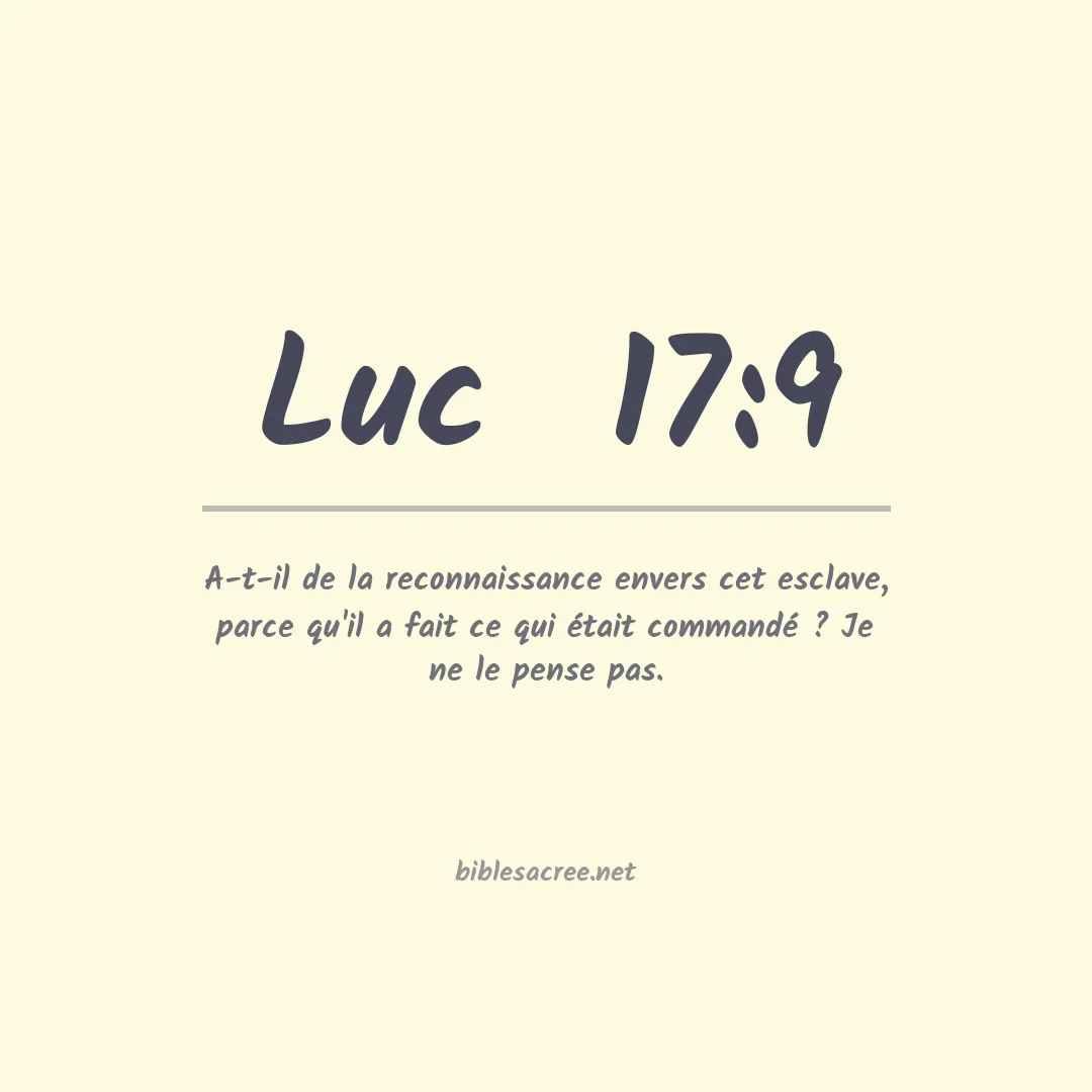 Luc  - 17:9