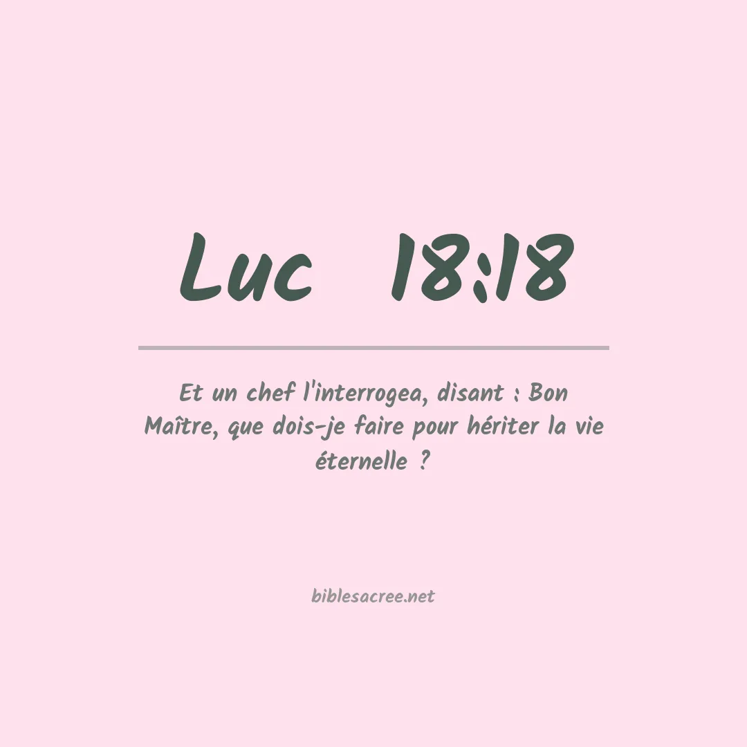 Luc  - 18:18