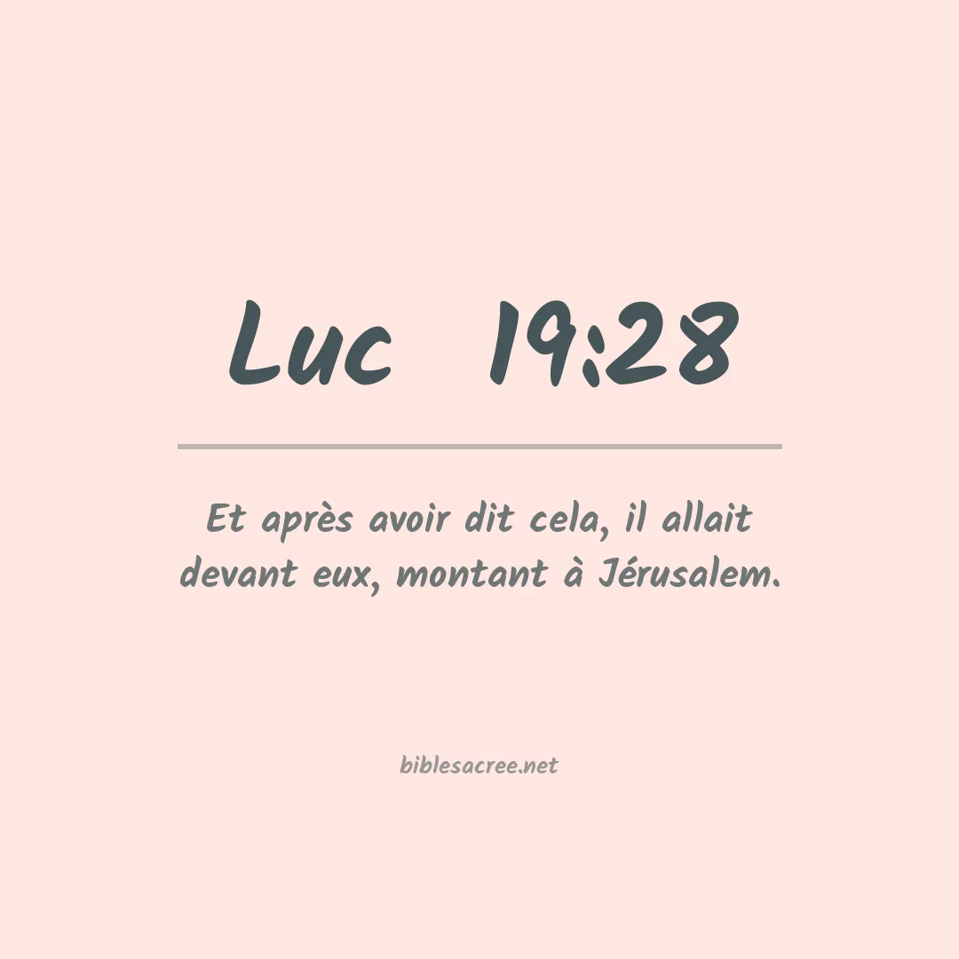 Luc  - 19:28