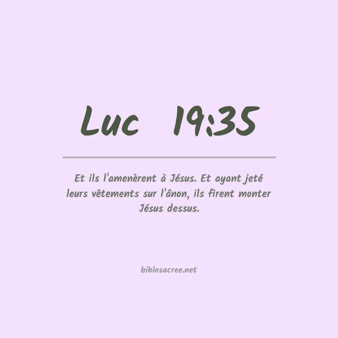 Luc  - 19:35