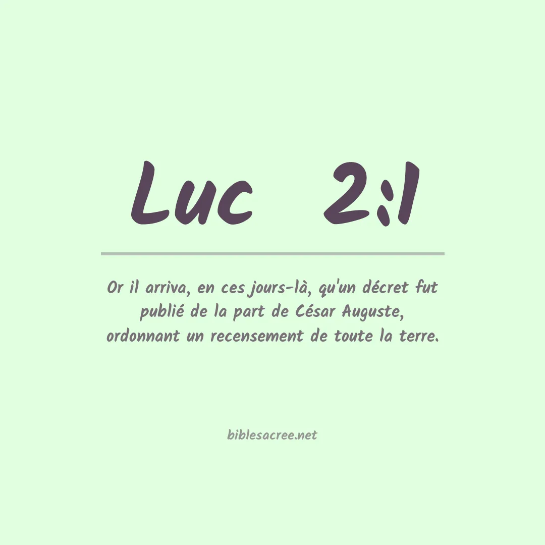 Luc  - 2:1
