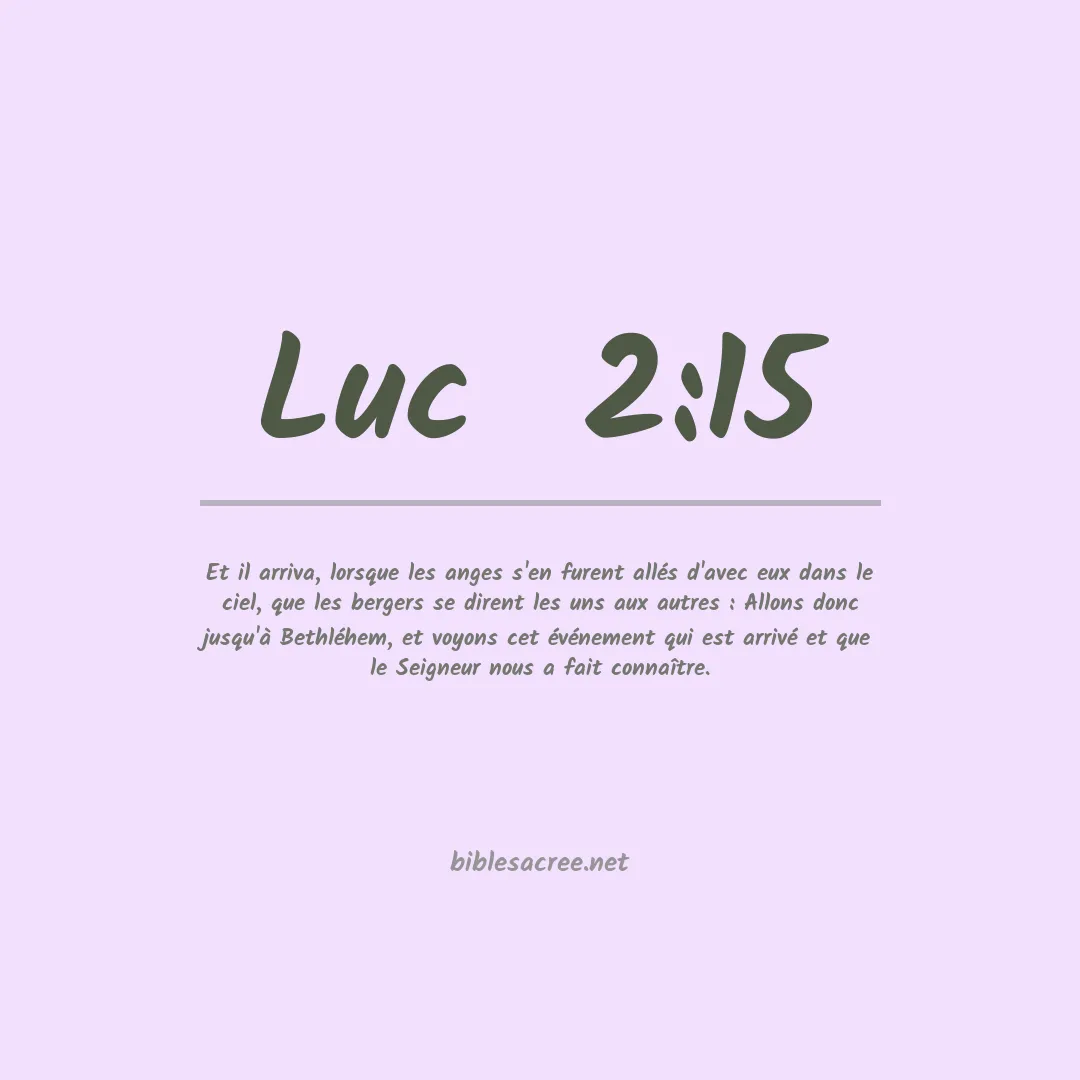 Luc  - 2:15