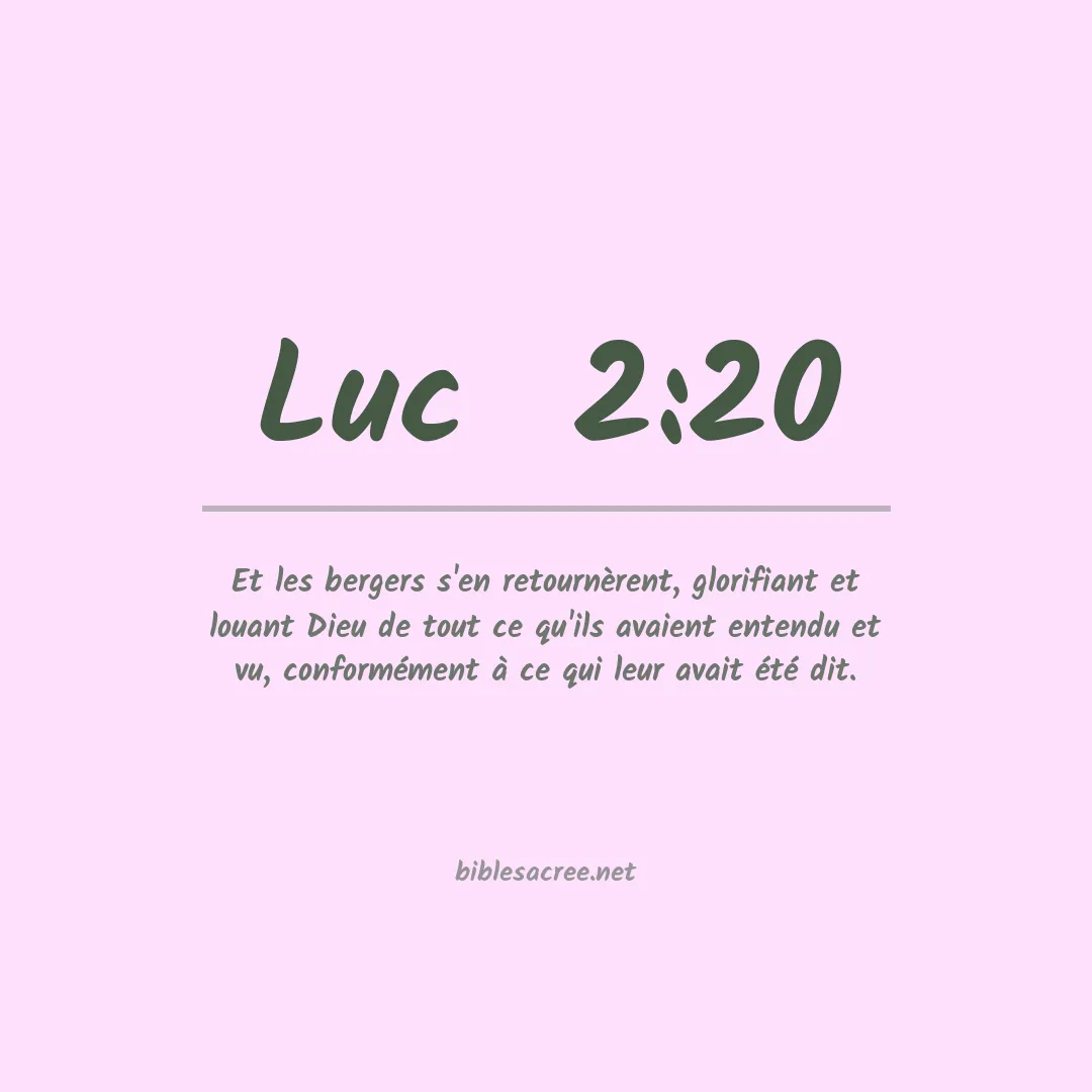 Luc  - 2:20