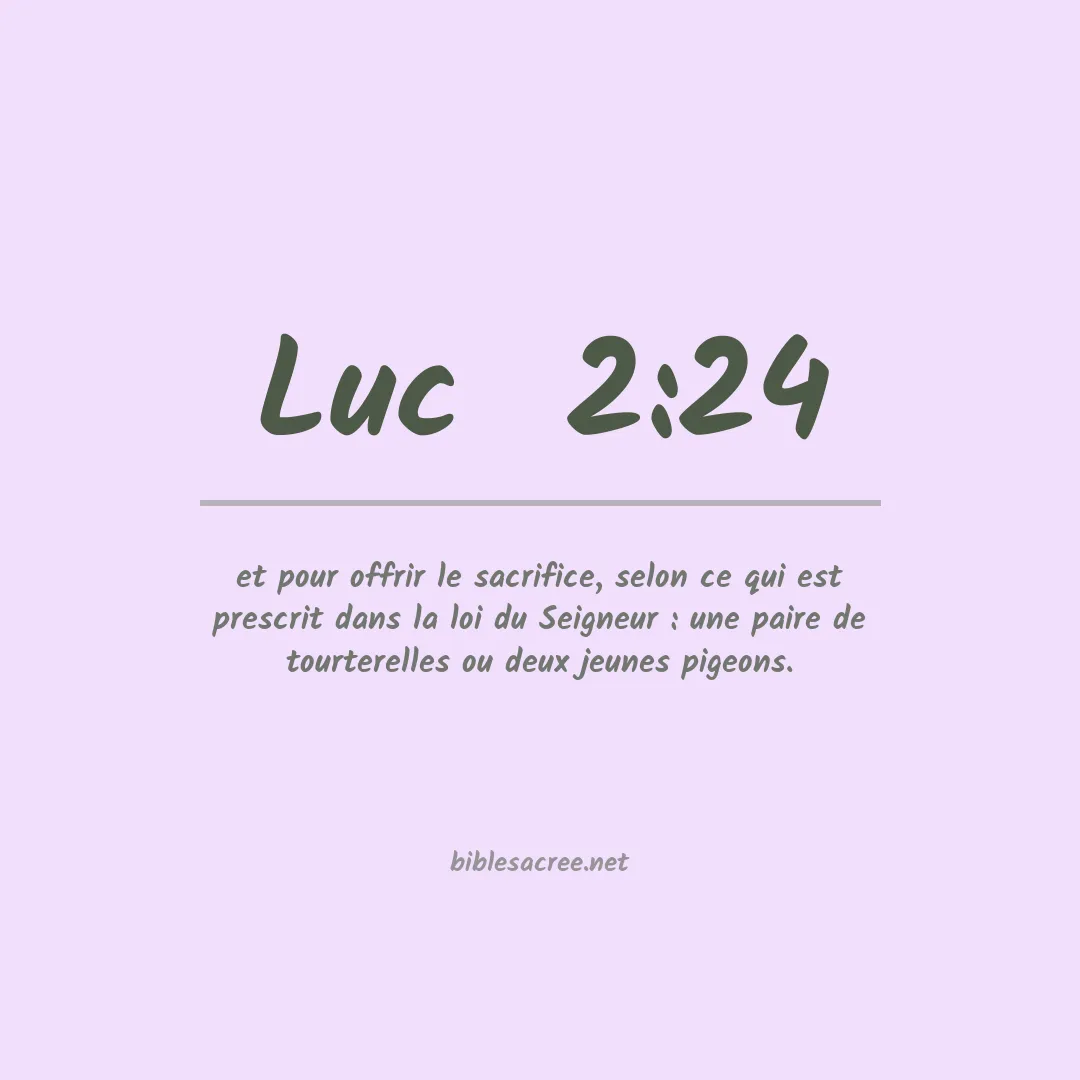 Luc  - 2:24
