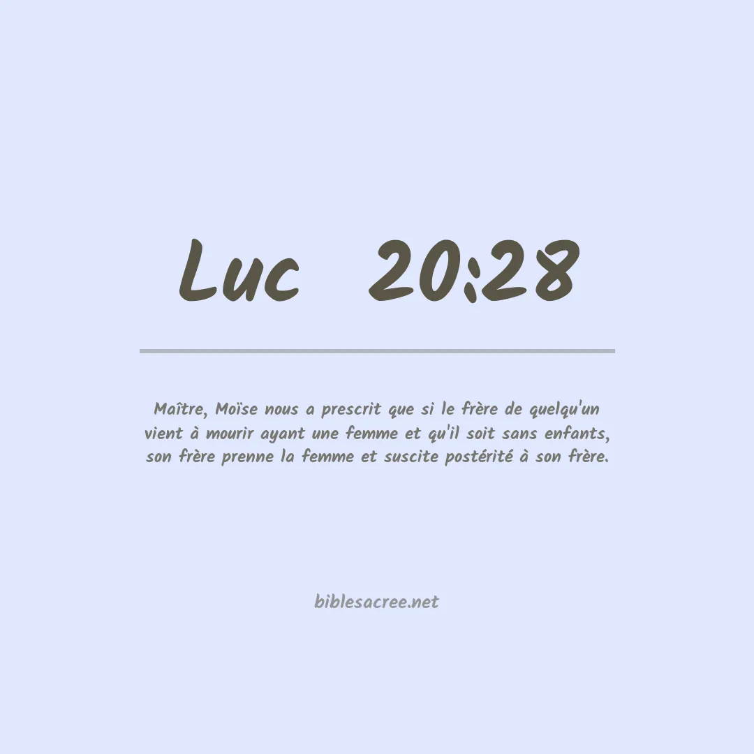 Luc  - 20:28