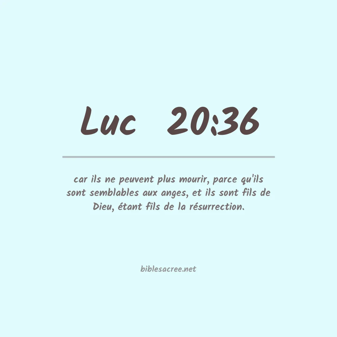 Luc  - 20:36