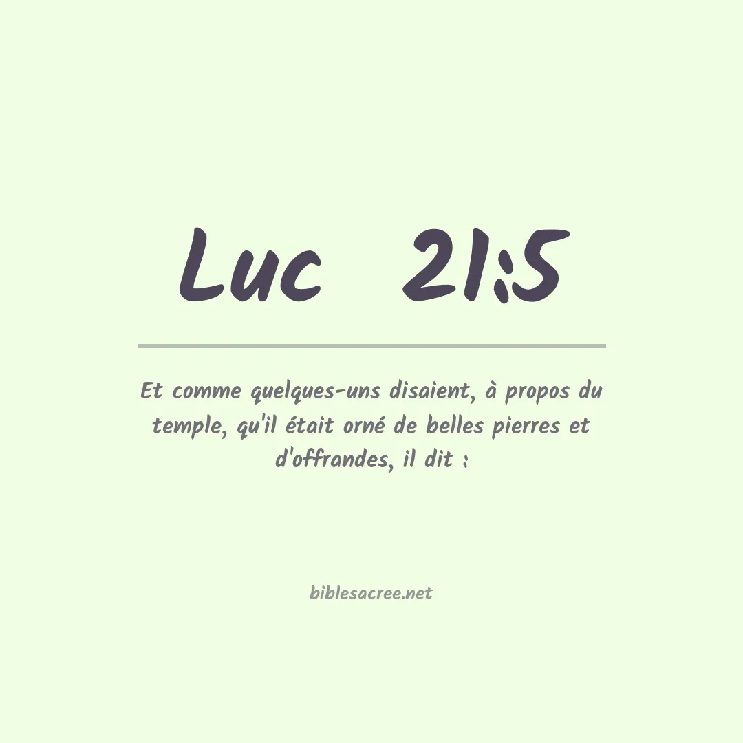 Luc  - 21:5