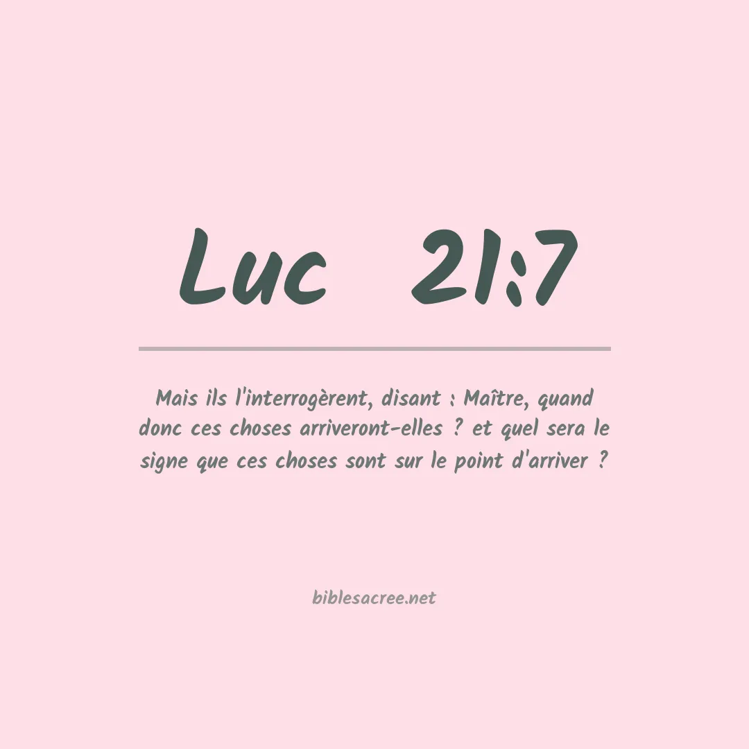 Luc  - 21:7