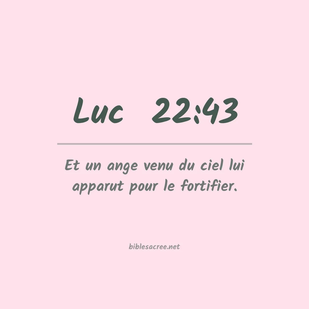 Luc  - 22:43