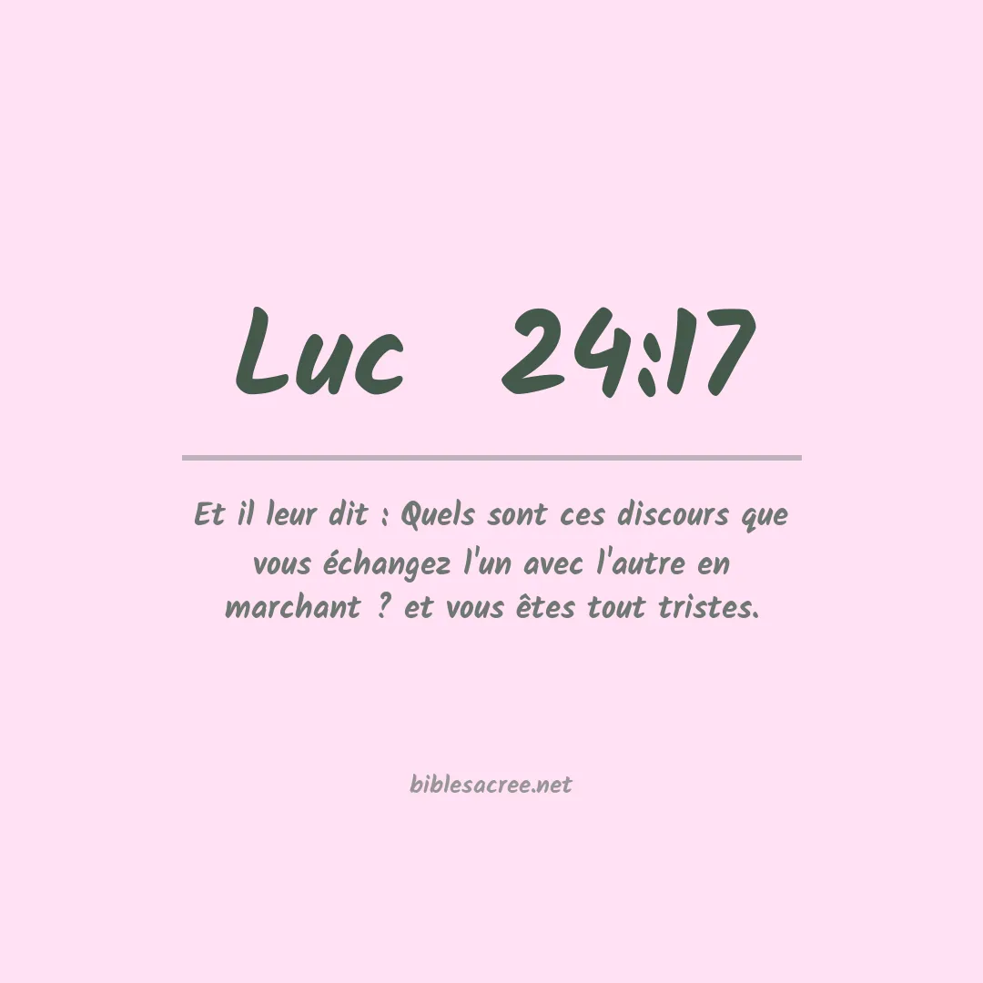 Luc - 24:17