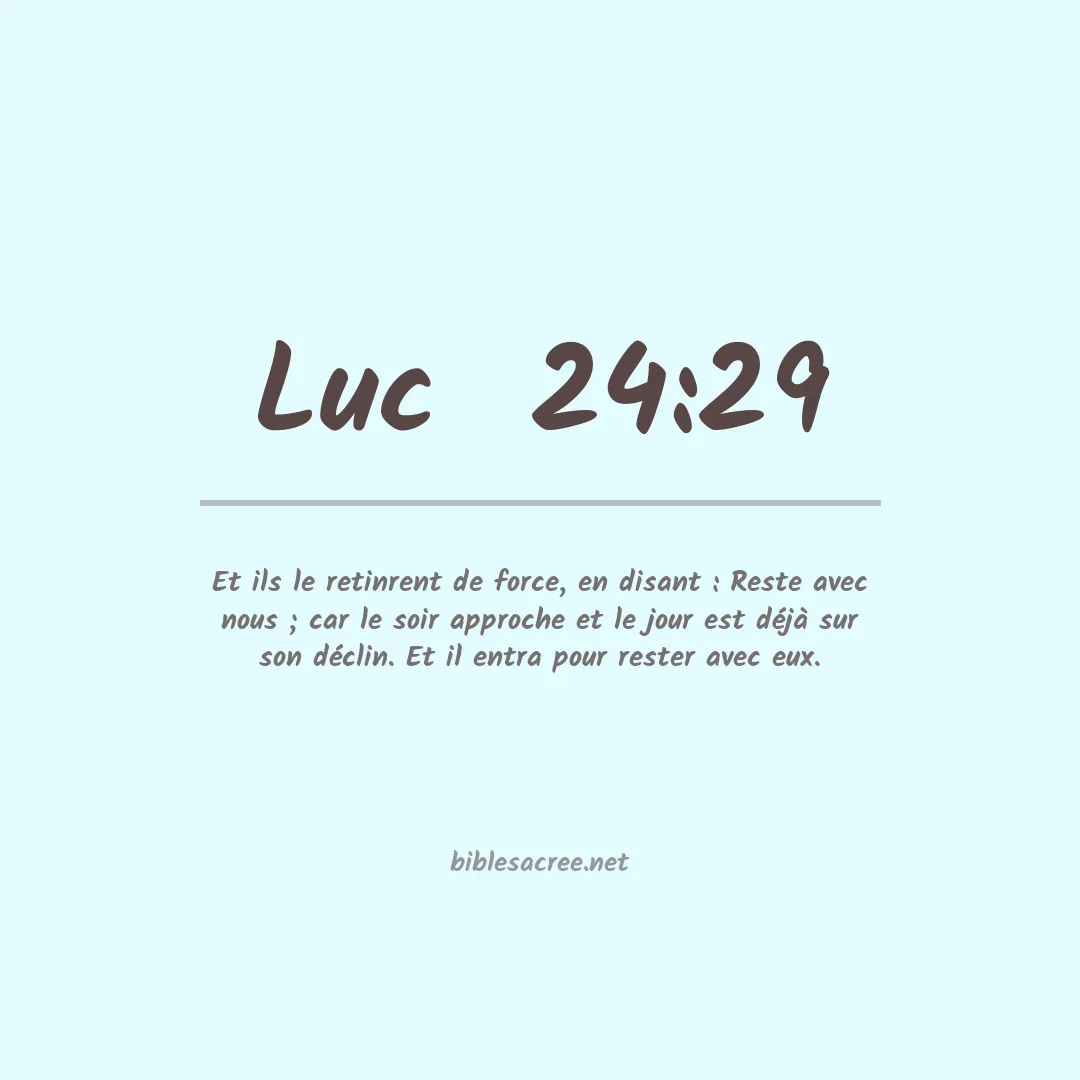 Luc - 24:29