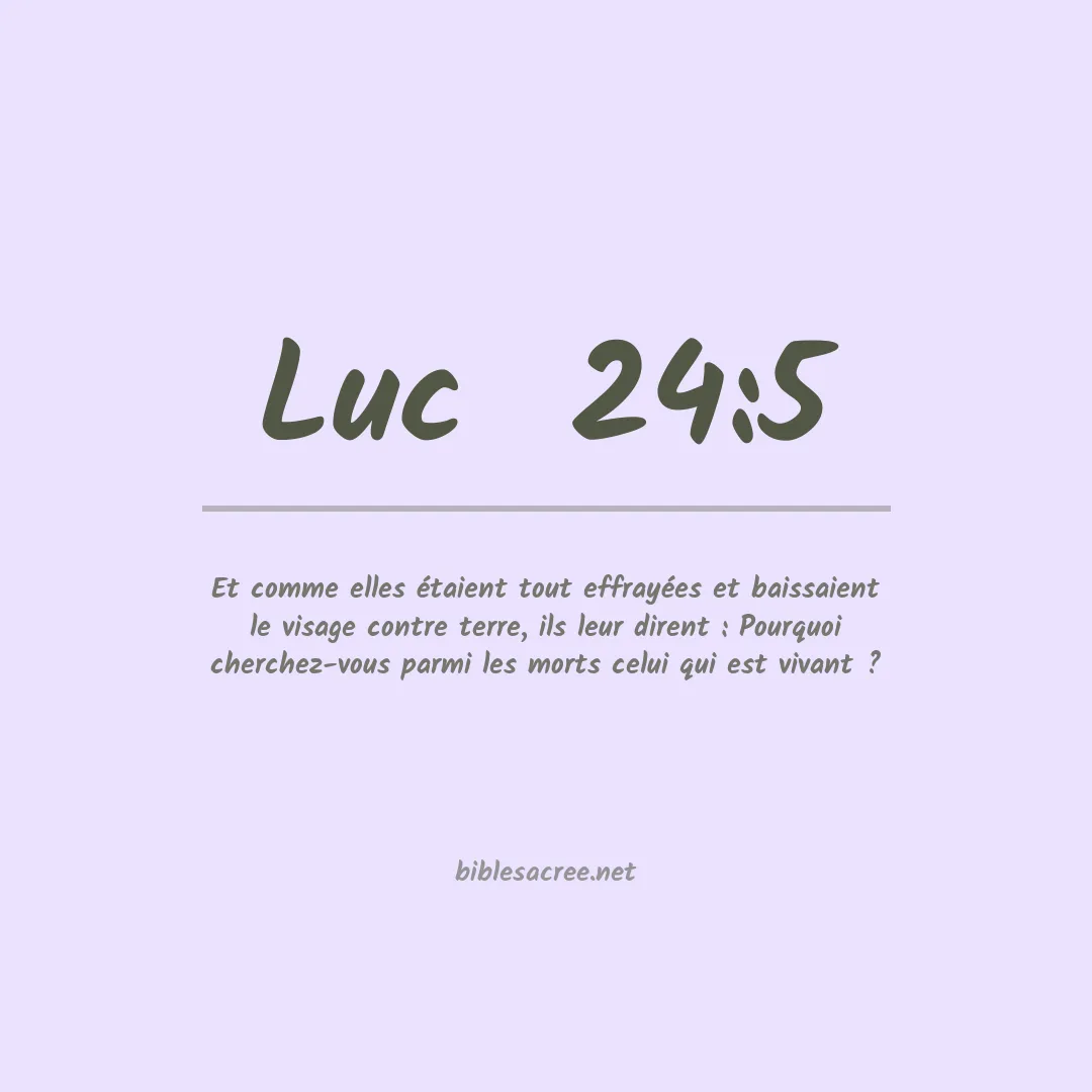 Luc - 24:5